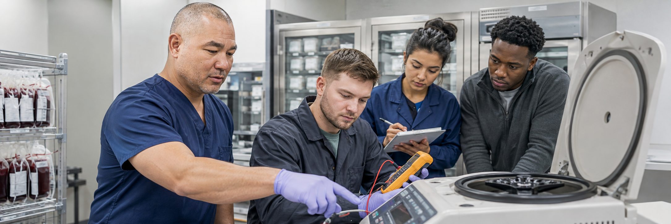 Clinical laboratory analyzer service and maintenance | BiomedRx HTM services Clinical laboratory analyzer service and preventive maintenance by biomedical technicians